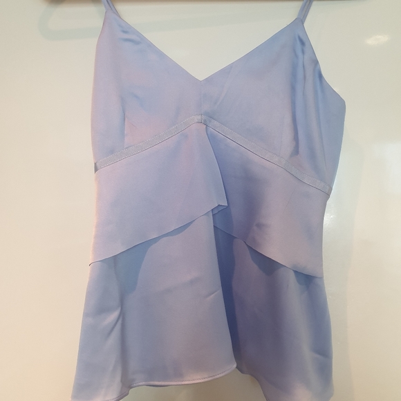 Banana Republic Silky Peplum Light Blue Cami - Picture 2 of 4